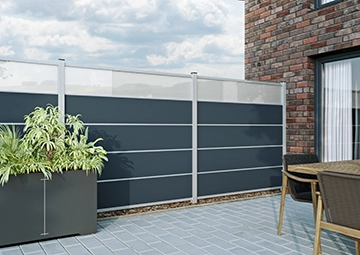 FARÖ-Serie HPL-Steckzaunsystem, ANTHRAZIT 6 x 329 x 1792 mm