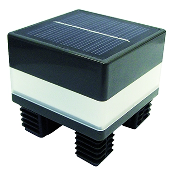 GOTLAND-Serie WPC-Steckzaunsystem - LED-Solarpfostenkappe, 68 x 68 mm