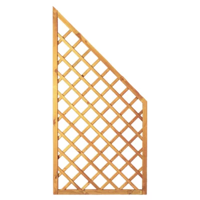 Diagonal-Rankzaun ECKE  90 x 180/90 cmMW 10 x 10 cm, Rahmen 45/45 mm, kdi grünLeisten 12 x 30 mm, genagelt