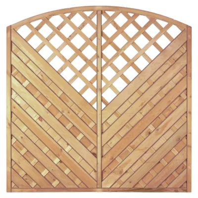 Maxi-Diagonal-Bogen 180 x 180/160 cmRahmen 45/45 mm, kdi grün, RankausschnitLamellen geriffelt & geschraubt