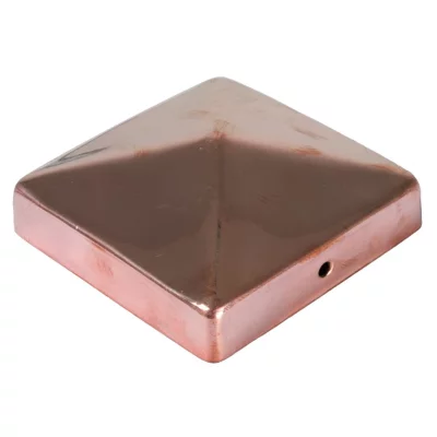 Pfostenabdeckung aus Metall 9 x 9 cmPyramide Kupfer