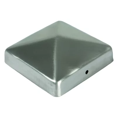 Pfostenabdeckung aus Metall 9 x 9 cmPyramide Edelstahl