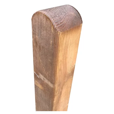 Pfosten BRAUN Kopf gerundet9 x 9 x 110 cm, kdi-braunallseitig glatt
