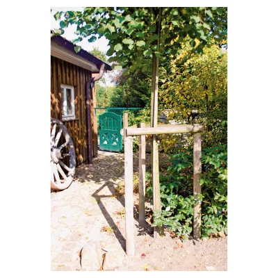 Baumpfahl  6 x 175 cmgefräst, gefast, gespitzt, kdi-grün
