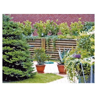 Palisade  10 x 100 cmgefräst, gefast, kdi-grün