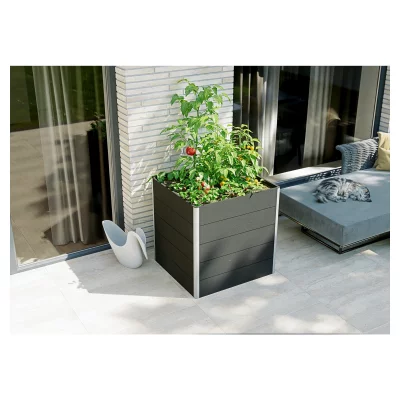 MEIKE WPC-Hochbeet ANTHRAZIT75 x 70 x 75 cm, ca. 340 Literinkl. Montagematerial, Kartonverpackt