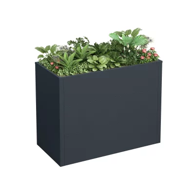 ELKE Metall-Hochbeet ANTHRAZIT100 x 50 x 77 cm, Stahl verz. pulverbesch.