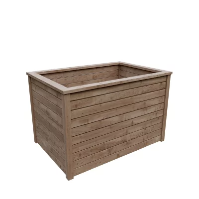 VEIJLE-Hochbeet LÄRCHEB 125 x H 80 x T 85 cm, 650 linkl. Folieneinsatz, vorgefertigt