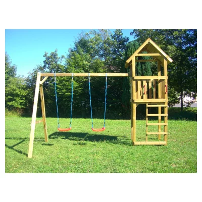 SUSI SpielturmB430 x T175 x H355 cmKanthölzer 9 x 9 cm, Podesthöhe 145 cm