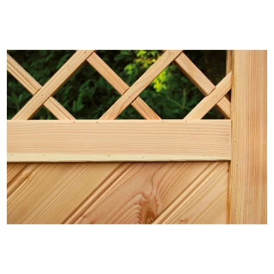 CLASSICO-Serie Krone-Ranki Abschluß90 x 140/90 cm, DouglasieRahmen 40/68 mm, Profilbretter 16/118 mm