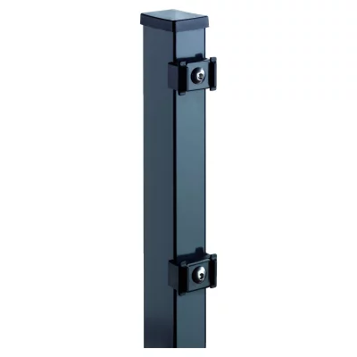 TOM Zaunpfosten RAL 7016 anthrazitfür 1830 mm, RR60/40 x 2400 mmmit Klemmhalter