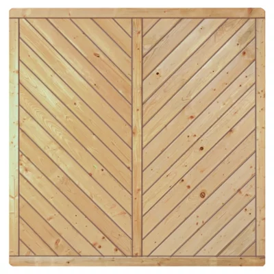 CLASSIC-Serie-Diagonal 180 x 180 cm, kdi-grünRahmen 40/70 mm, Profilbretter 16/118 mm
