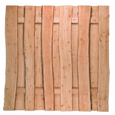 JÜTLAND-Serie Lärche180 x 180 cm, Riegel 30/80 mmBretter sägerau ca. 20mm mit Baumkante