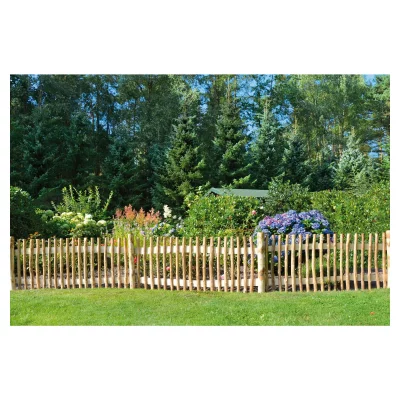MARRE-Lattenzaun Haselnuss180 x 80 cmLattenabstand 6 cm, Querriegel halbrund