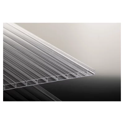 KATTO-Terrassenüberdachung5085 x 5000 mm, Leimholzbausatz mitPoly Breitk. klar, Zub. pressbl., Rinne PVC-grau