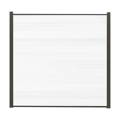 ELSKOP-Serie Zaunset, WPC-Steckzaunsystem1790 x 1760 mm, WEIß-coextrudiert12 Zaunlamellen