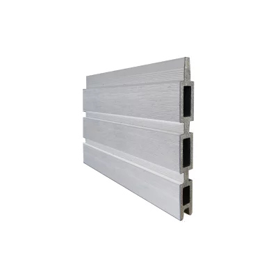 WAREN-Serie, WPC-Steckzaun-Setca. 179,5 x 180 cm, weißAbschlussleiste und Clips separat in silber oder anthrazit