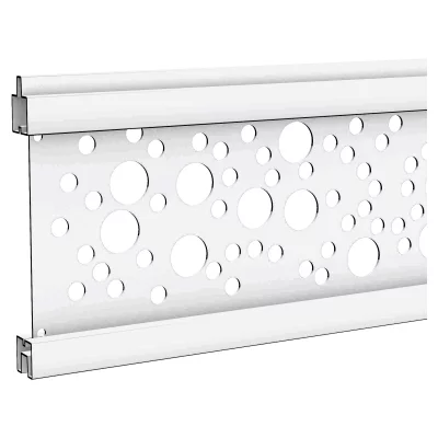 ECOSTECK-Gitterfüllung KreiseSILBER, 20 x 140 x 1800 mmAluminium hell eloxiert