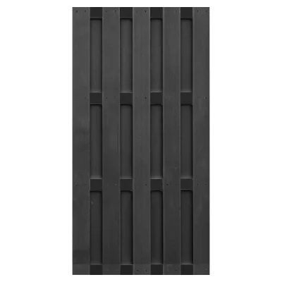 EMDEN-Serie ANTHRAZIT90 x 180 cm, WPC-Bretterzaun4 Querriegel ALU anthrazit