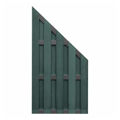 EMDEN-Serie Ecke ANTHRAZIT90 x 180/90 cm, WPC-Bretterzaun4 Querriegel ALU anthrazit