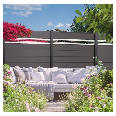 Aluminium-Pfosten für SteckzaunserienANTHRAZIT, 68 x 68 x 2700 mm, NO045