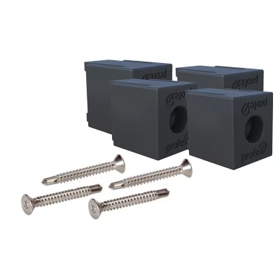 LIGHTLINE-Serie Montageset4 Nutsteine und Bohrschraubenfür Start und Abschluß