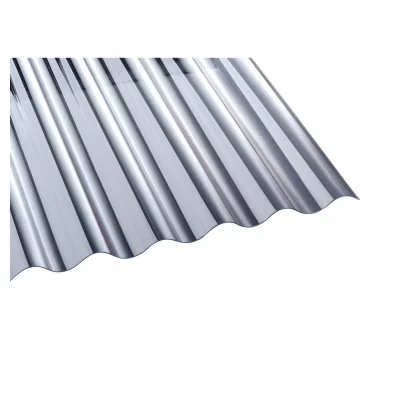 TEJESINUS GLATT Acryl 3mm1045 x 2000 mm, glasklarS 76/18 runde Welle