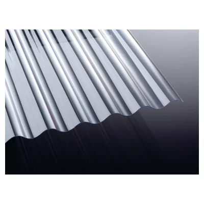 TEJESINUS GLATT Acryl 3mm1045 x 2000 mm, glasklarS 76/18 runde Welle