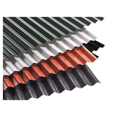 Stahlwellplatten S 76/180,5 mm mit 25 my Polyesterbesch.Farbe: