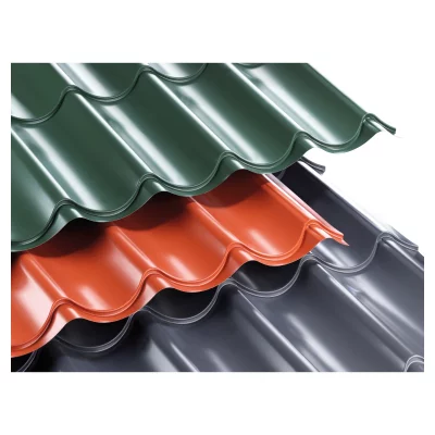 Pfannenbleche 177/470,5 mm mit 25 my Polyesterbesch.Farbe: