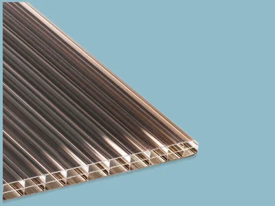 16 mm PC-Stegplatte 3-fach Polyclear, bis 7000 mm, bronze