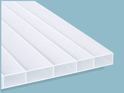 16 mm PC-Stegplatte Breitkammer Anti-Hagel (32 mm) bis 7000 mm, weiß-opal