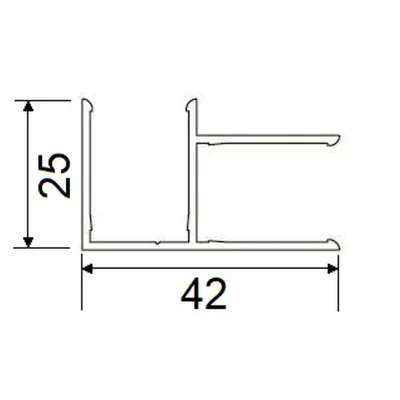 NOVAKLICK Eckprofil3000 mm, Alu, preßblank, 16mm