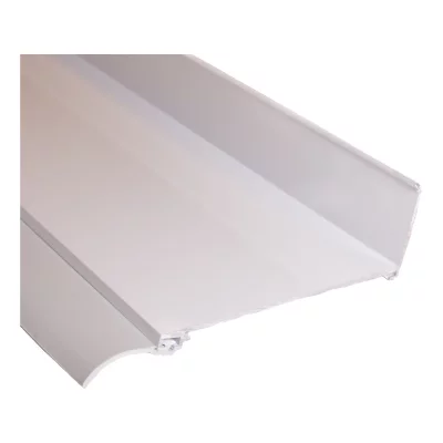 Wandanschlußprofil 120 mm, Alu2050 mm, WEIß RAL 9016inkl. Dichtung
