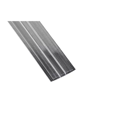 Polycarbonat H-Profil 3000 mmfür 6 mm, glasklarnur für den senkrechten Verbau