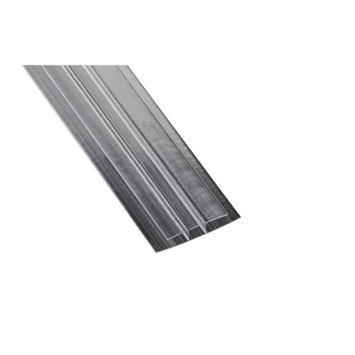 Polycarbonat H-Profil 3000 mmfür 10 mm, glasklarnur für den senkrechten Verbau
