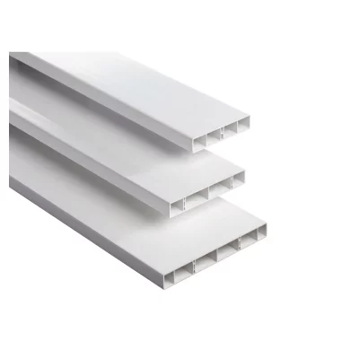 Hohlkammerbrett 120 x 25 mm, weiß, PVC6000 mm