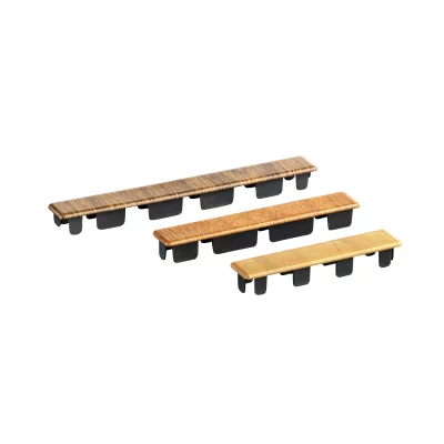 Hohlkammerbrett Abdeckkappe flach 120 x 25 mm, foliert, PVCEiche - Astfichte - Golden Oak