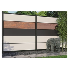 FARÖ-Serie HPL-Steckzaunsystem, DEKO-ROST 6 x 329 x 1792 mm