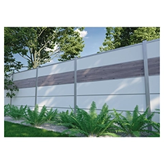FARÖ-Serie HPL-Steckzaunsystem, WEIß 6 x 329 x 1792 mm