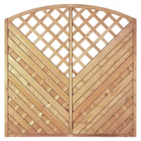 Maxi-Diagonal-Bogen 180 x 180/160 cmRahmen 45/45 mm, kdi grün, RankausschnitLamellen geriffelt & geschraubt