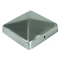 Pfostenabdeckung aus Metall 9 x 9 cmPyramide Edelstahl