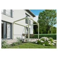 QUATTRO-Pergola 5 270x300x240cmPfosten 9x9 cm, inkl. Metall-Steckverbinder ohne Schrauben, DIY-Bausatz