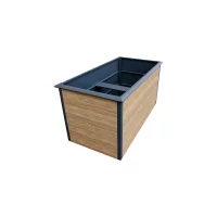 EMMI Metall-Hochbeet Holzdekor
150 x 75 x 77 cm, Stahl verz. pulverbesch.
mit Schneckenschutzkante