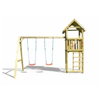 SUSI SpielturmB430 x T175 x H355 cmKanthölzer 9 x 9 cm, Podesthöhe 145 cm