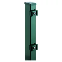 TOM Zaunpfosten RAL 6005 grünfür 2030 mm, RR60/40 x 2600 mmmit Klemmhalter