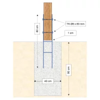 KATTO-Terrassenüberdachung
5085 x 5000 mm, Leimholzbausatz mit
Polyclear klar, Zub. pressbl., Rinne PVC-grau