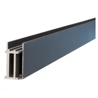 ECOSTECK-Set für SenkrechtmontageAnthrazit, Start und Endleiste verstärkt50/50 x 24 x 1655 mm, Aluminium