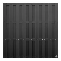 EMDEN-Serie ANTHRAZIT180 x 180 cm, WPC-Bretterzaun4 Querriegel ALU anthrazit