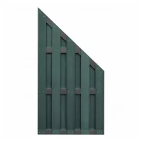 EMDEN-Serie Ecke ANTHRAZIT90 x 180/90 cm, WPC-Bretterzaun4 Querriegel ALU anthrazit